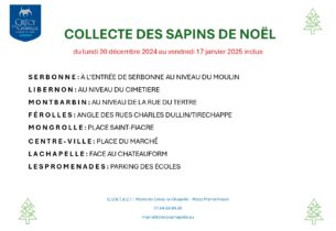 COLLECTE DES SAPINS DE NOËL