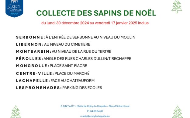 COLLECTE DES SAPINS DE NOËL